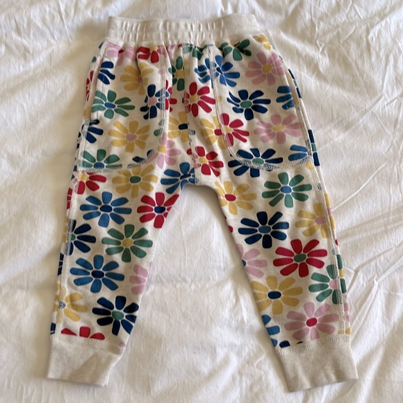 Hanna Andersson Flower Rainbow Reversible Relaxed Sweats Jogger Pants US 3 - Picture 2 of 8